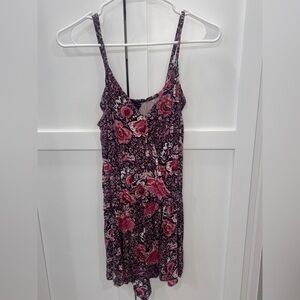 American Eagle Outfitters Pink and Purple Patterned Romper
